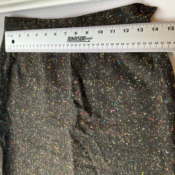 Snyder - Craft Women Below Knee Linen Pencil Skirt size M, Dark Gray & Colorful - Picture 2 of 10